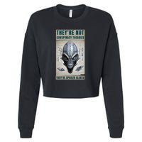 Alien Ufo Conspiracy Theory Disclosure Cropped Pullover Crew