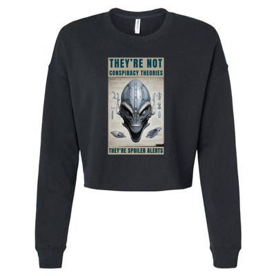 Alien Ufo Conspiracy Theory Disclosure Cropped Pullover Crew