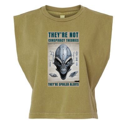 Alien Ufo Conspiracy Theory Disclosure Garment-Dyed Women's Muscle Tee