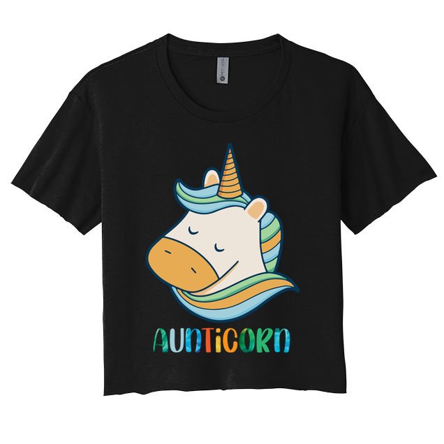 Aunticorn Unicorn Cute Aunt From Niece Cool Gift Crop Top