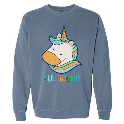 Aunticorn Unicorn Cute Aunt From Niece Cool Gift Garment-Dyed Sweatshirt