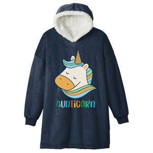 Aunticorn Unicorn Cute Aunt From Niece Cool Gift Hooded Wearable Blanket