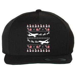 Airplanes Ugly Christmas Funny Gift Xmas Costume Wool Snapback Cap