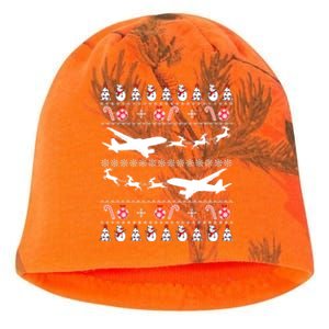 Airplanes Ugly Christmas Funny Gift Xmas Costume Kati - Camo Knit Beanie