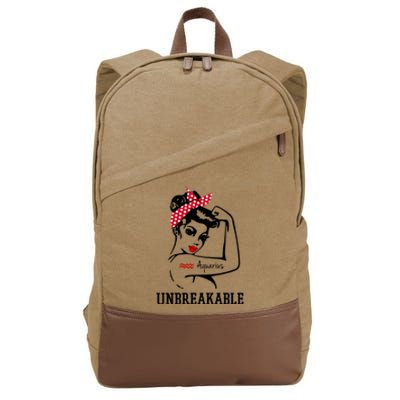 Aquarius Unbreakable Cute Gift Perfect Strong Gift Meaningful Gift Cotton Canvas Backpack