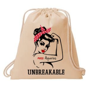 Aquarius Unbreakable Cute Gift Perfect Strong Gift Meaningful Gift Drawstring Bag