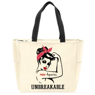 Aquarius Unbreakable Cute Gift Perfect Strong Gift Meaningful Gift Zip Tote Bag