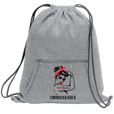 Aquarius Unbreakable Cute Gift Perfect Strong Gift Meaningful Gift Sweatshirt Cinch Pack Bag