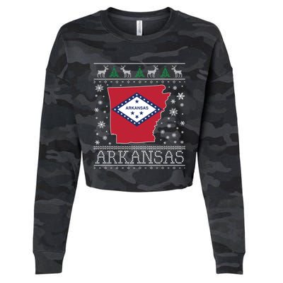 Arkansas Ugly Christmas Sweater CM Cropped Pullover Crew