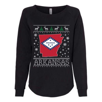 Arkansas Ugly Christmas Sweater CM Womens California Wash Sweatshirt