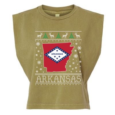 Arkansas Ugly Christmas Sweater CM Garment-Dyed Women's Muscle Tee