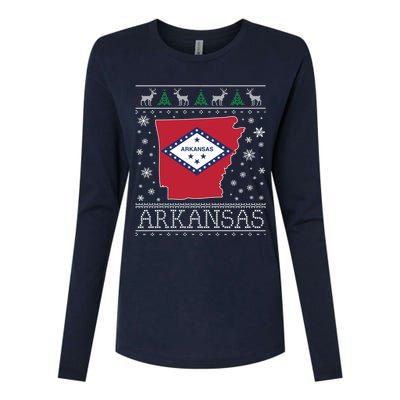 Arkansas Ugly Christmas Sweater CM Womens Cotton Relaxed Long Sleeve T-Shirt