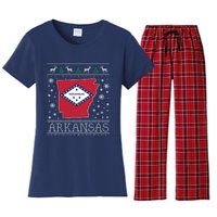 Arkansas Ugly Christmas Sweater CM Women's Flannel Pajama Set