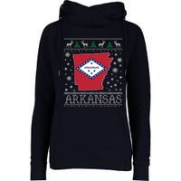 Arkansas Ugly Christmas Sweater CM Womens Funnel Neck Pullover Hood