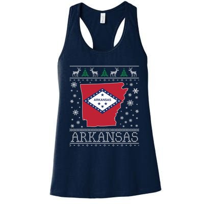 Arkansas Ugly Christmas Sweater CM Women's Racerback Tank