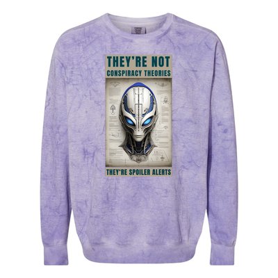 Alien Ufo Conspiracy Theory Disclosure Colorblast Crewneck Sweatshirt