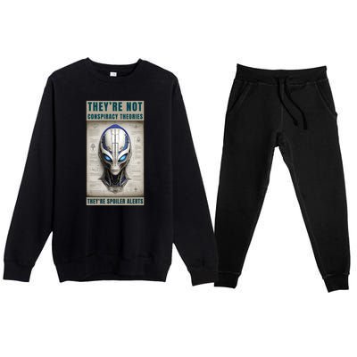 Alien Ufo Conspiracy Theory Disclosure Premium Crewneck Sweatsuit Set