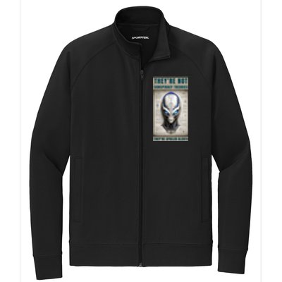 Alien Ufo Conspiracy Theory Disclosure Stretch Full-Zip Cadet Jacket