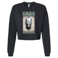 Alien Ufo Conspiracy Theory Disclosure Cropped Pullover Crew