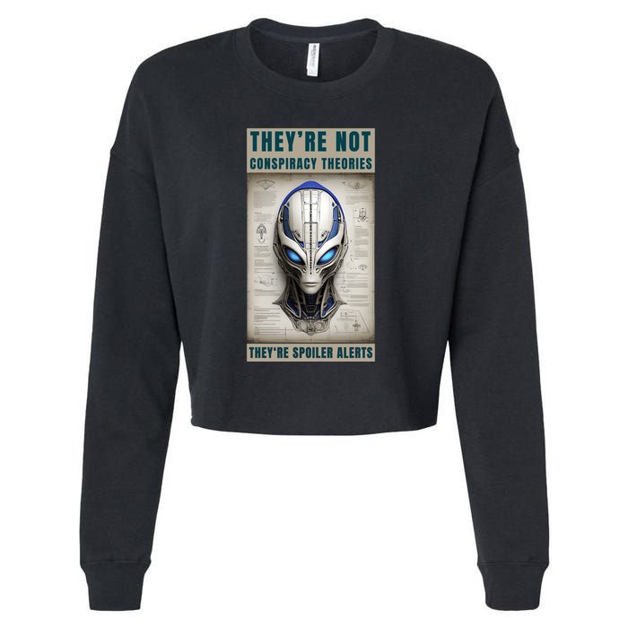 Alien Ufo Conspiracy Theory Disclosure Cropped Pullover Crew