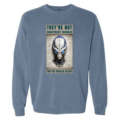 Alien Ufo Conspiracy Theory Disclosure Garment-Dyed Sweatshirt