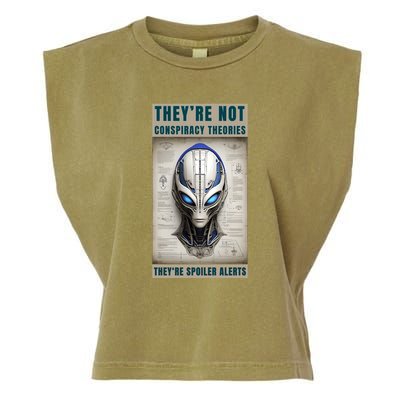 Alien Ufo Conspiracy Theory Disclosure Garment-Dyed Women's Muscle Tee