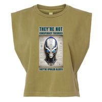Alien Ufo Conspiracy Theory Disclosure Garment-Dyed Women's Muscle Tee