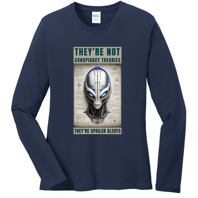 Alien Ufo Conspiracy Theory Disclosure Ladies Long Sleeve Shirt