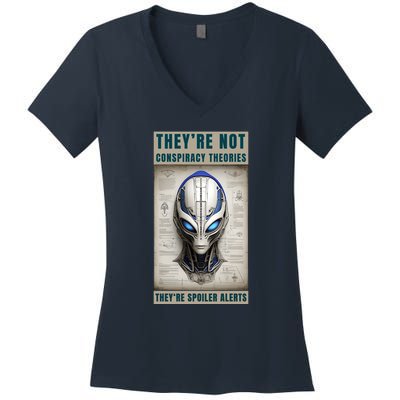 Alien Ufo Conspiracy Theory Disclosure Women's V-Neck T-Shirt