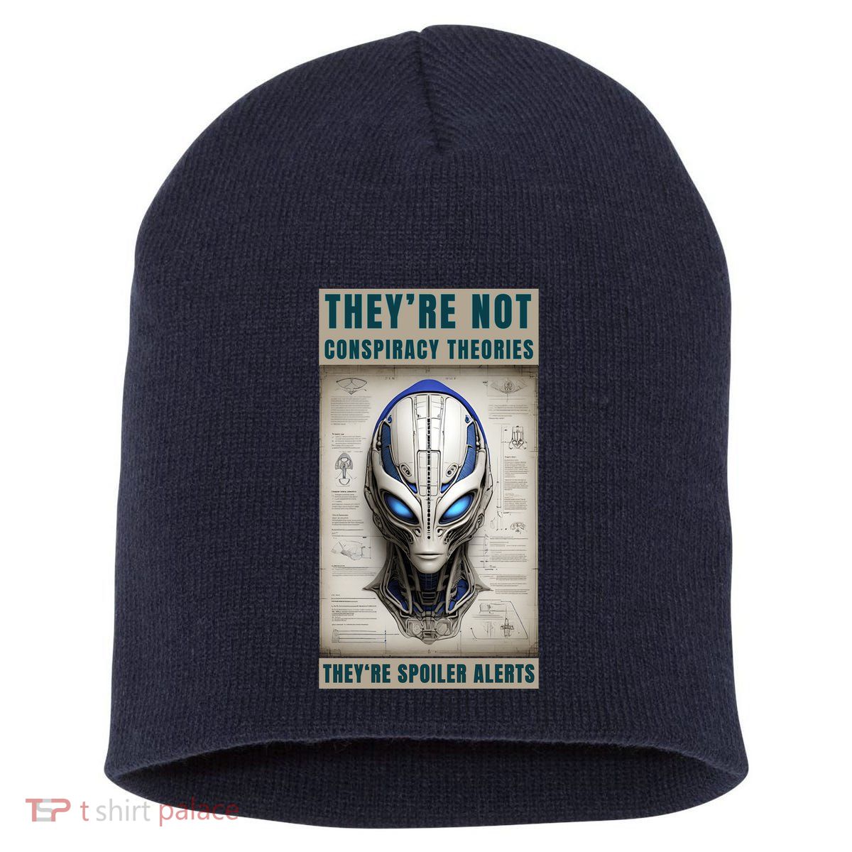 Alien Ufo Conspiracy Theory Disclosure Short Acrylic Beanie