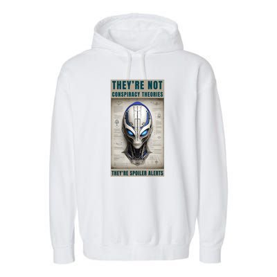 Alien Ufo Conspiracy Theory Disclosure Garment-Dyed Fleece Hoodie