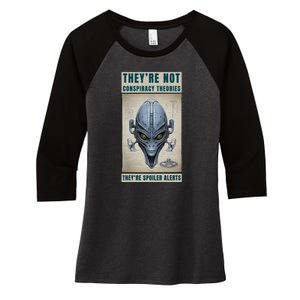 Alien Ufo Conspiracy Theory Disclosure Women's Tri-Blend 3/4-Sleeve Raglan Shirt