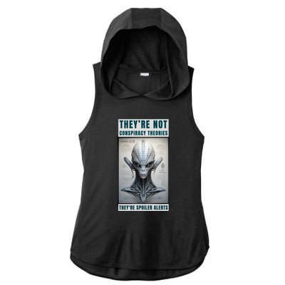 Alien Ufo Conspiracy Theory Disclosure Ladies PosiCharge Tri-Blend Wicking Draft Hoodie Tank