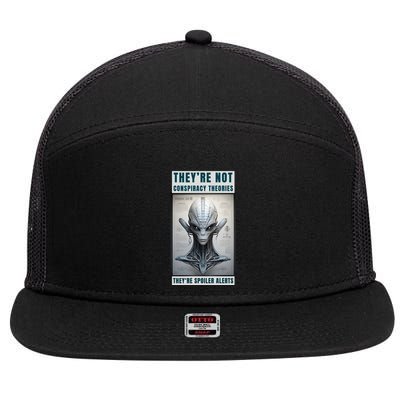 Alien Ufo Conspiracy Theory Disclosure 7 Panel Mesh Trucker Snapback Hat