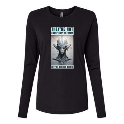 Alien Ufo Conspiracy Theory Disclosure Womens Cotton Relaxed Long Sleeve T-Shirt