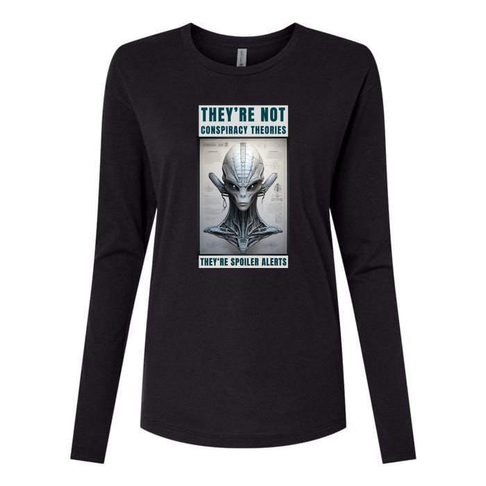 Alien Ufo Conspiracy Theory Disclosure Womens Cotton Relaxed Long Sleeve T-Shirt