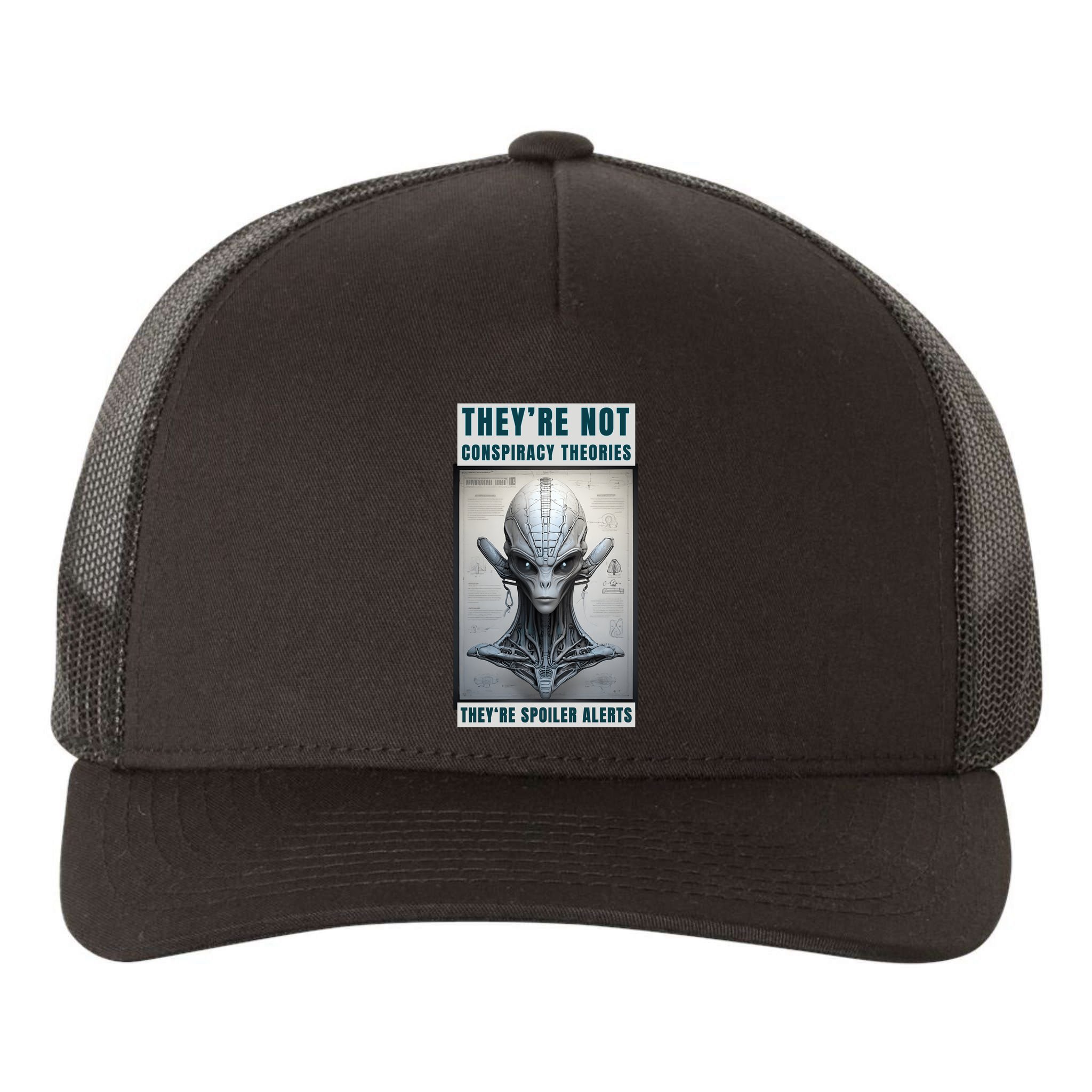 Alien Ufo Conspiracy Theory Disclosure Yupoong Adult 5-Panel Trucker Hat