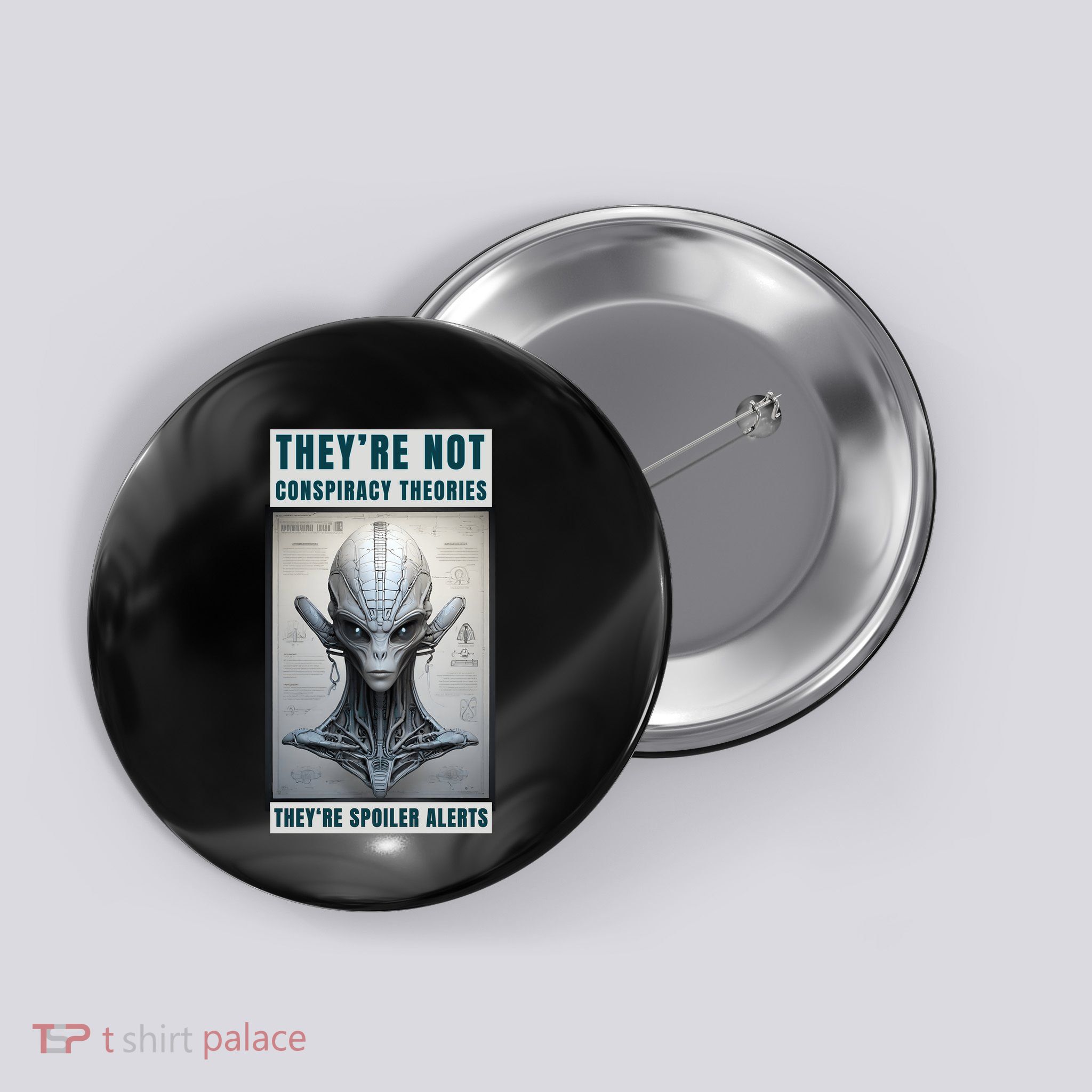 Alien Ufo Conspiracy Theory Disclosure Button