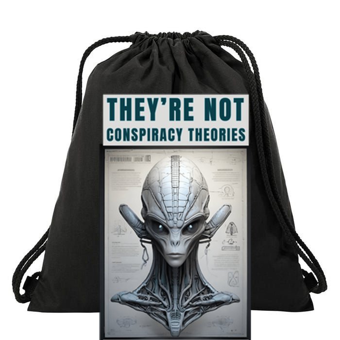 Alien Ufo Conspiracy Theory Disclosure Drawstring Bag