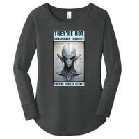 Alien Ufo Conspiracy Theory Disclosure Women's Perfect Tri Tunic Long Sleeve Shirt