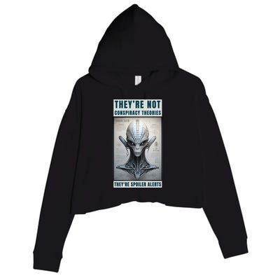 Alien Ufo Conspiracy Theory Disclosure Crop Fleece Hoodie