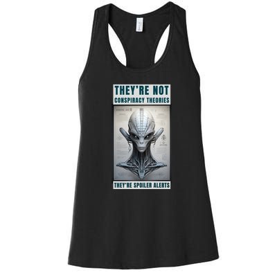 Alien Ufo Conspiracy Theory Disclosure Women's Racerback Tank