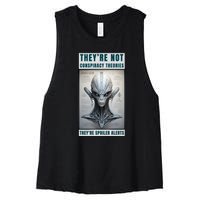 Alien Ufo Conspiracy Theory Disclosure Women's Racerback Cropped Tank