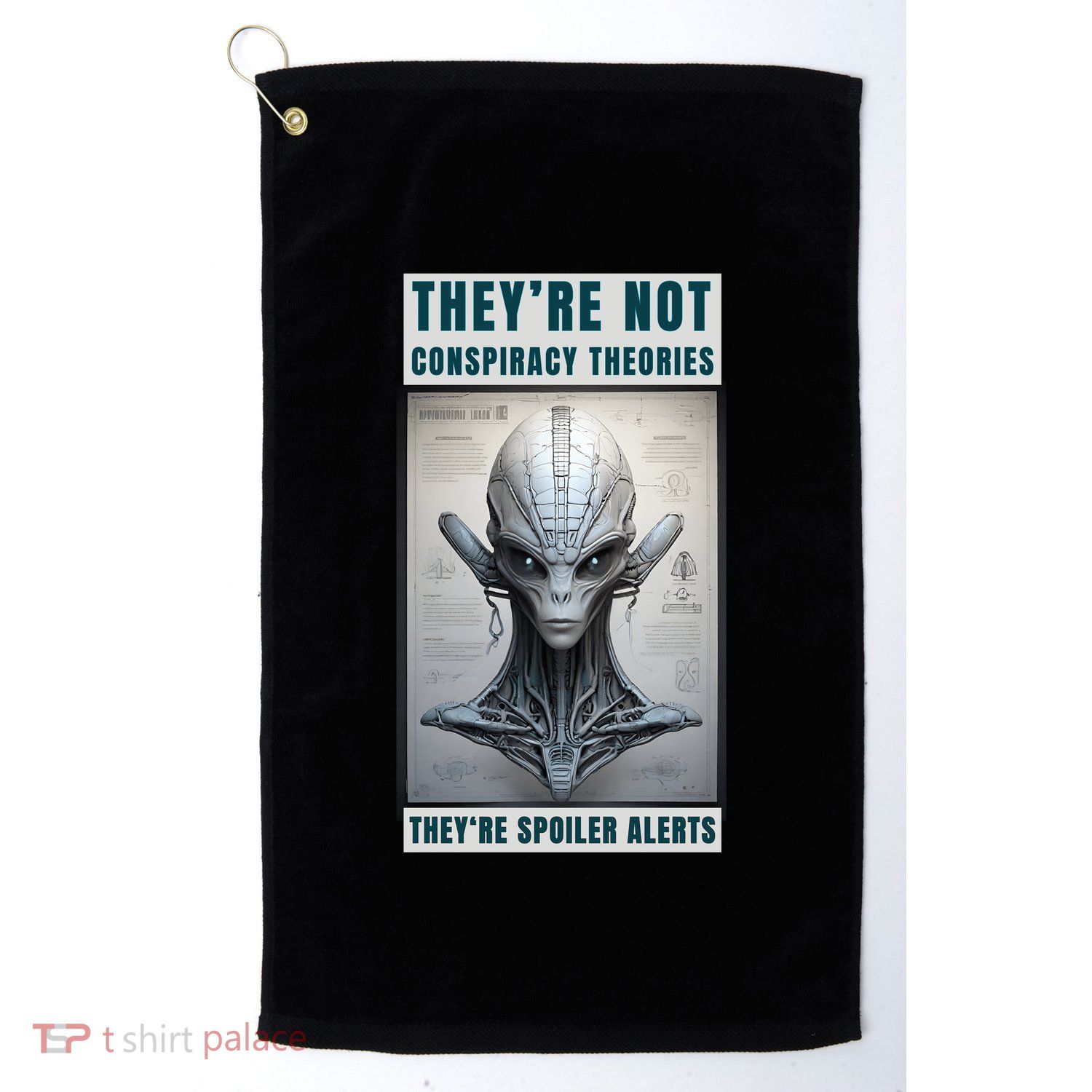 Alien Ufo Conspiracy Theory Disclosure Golf Towel