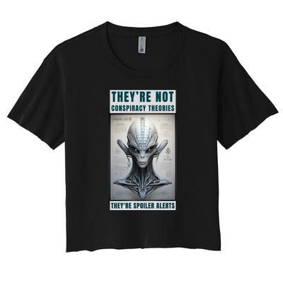 Alien Ufo Conspiracy Theory Disclosure Women's Crop Top Tee