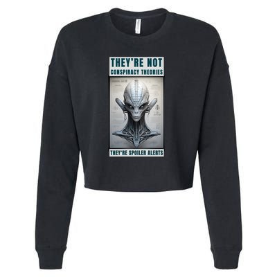 Alien Ufo Conspiracy Theory Disclosure Cropped Pullover Crew