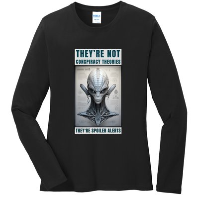 Alien Ufo Conspiracy Theory Disclosure Ladies Long Sleeve Shirt