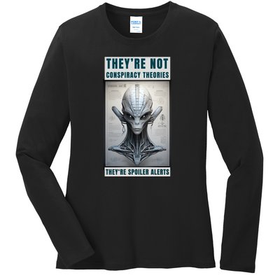 Alien Ufo Conspiracy Theory Disclosure Ladies Long Sleeve Shirt