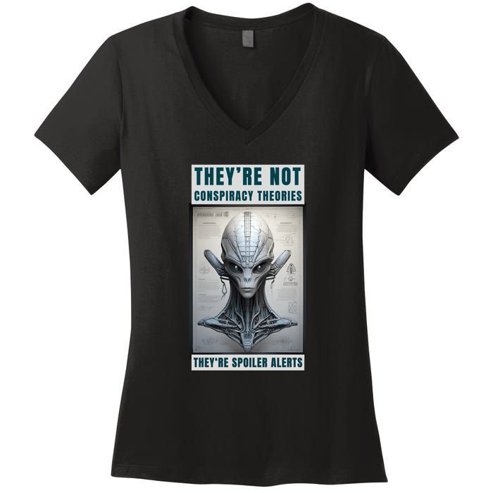 Alien Ufo Conspiracy Theory Disclosure Women's V-Neck T-Shirt