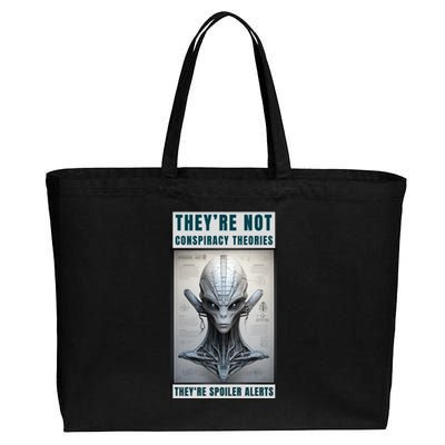 Alien Ufo Conspiracy Theory Disclosure Cotton Canvas Jumbo Tote